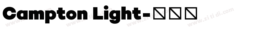 Campton Light字体转换
